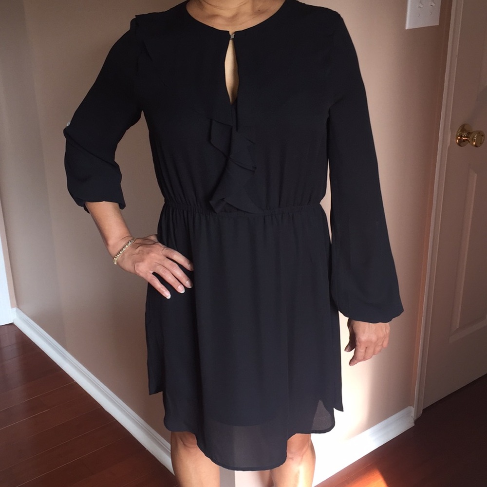 Black chiffon dress